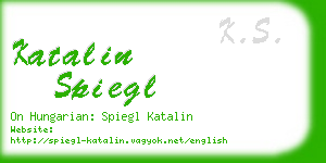 katalin spiegl business card